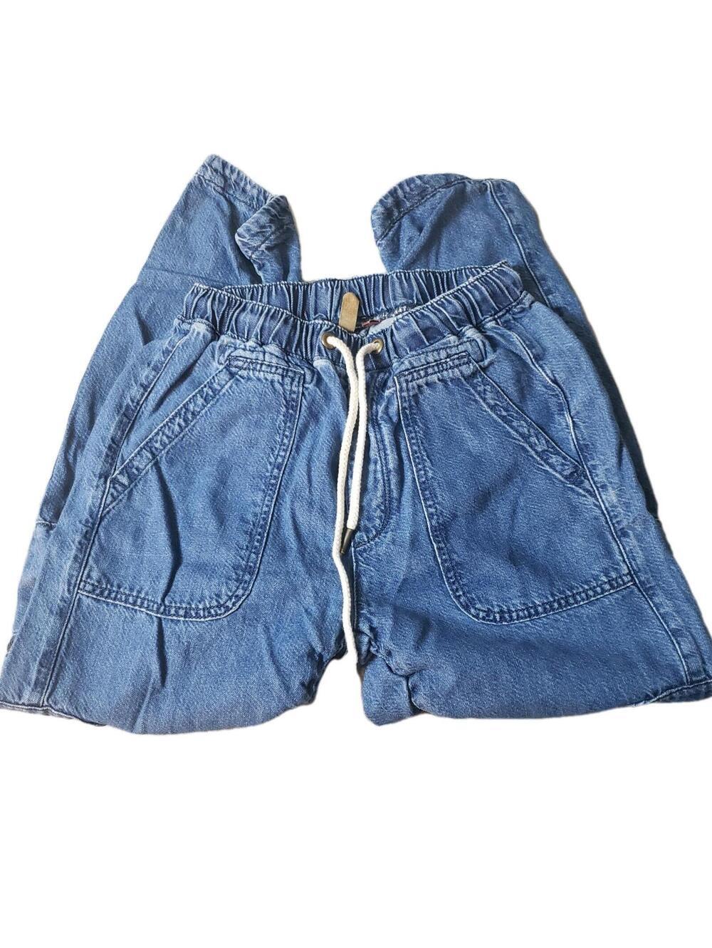 Anthropology Pilcro The Cottage Utility Pants  XS Blue Women’s Cargo Drawstring